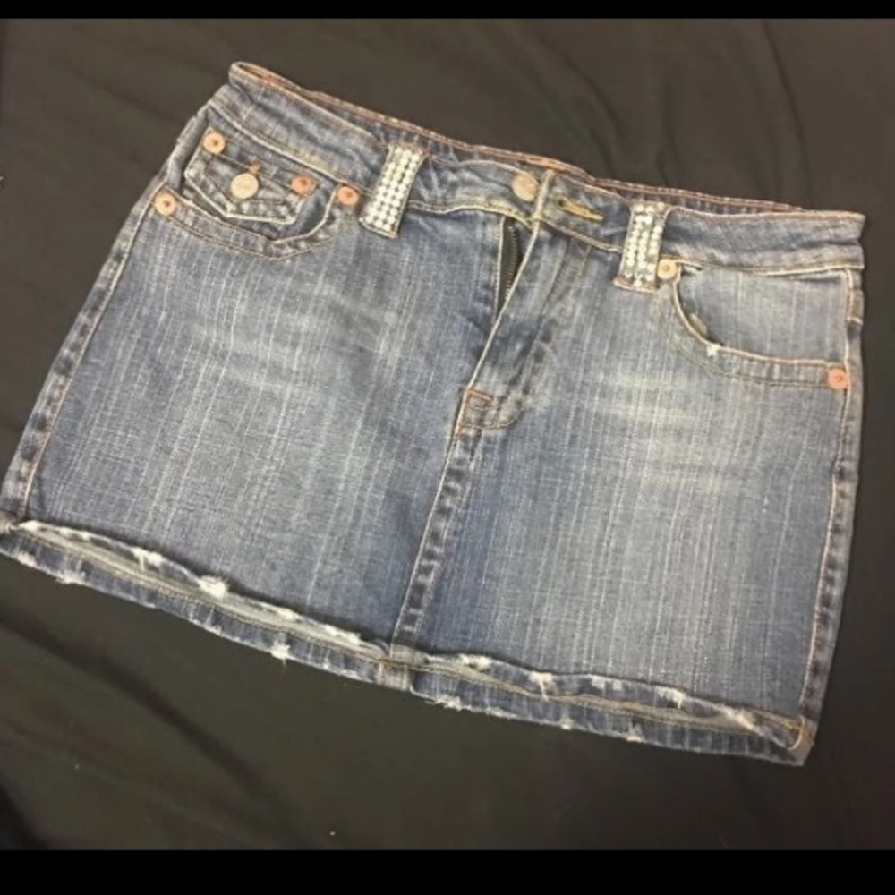 VINTAGE DENIM MINI SKIRT